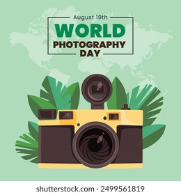 World photography day vector illustration art. 