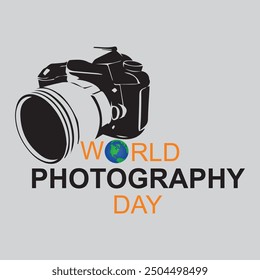 Día Mundial de la Fotografía Imagen de Vector