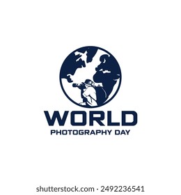 World photography day vector, World photography day logo