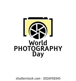 Ilustración de diseño de plantillas de vectores del Día Mundial de la Fotografía