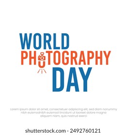 World photography day vector template