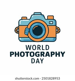 Día Mundial de la Fotografía Vector Diseño tipográfico 