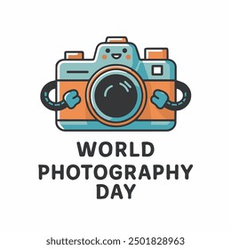 World photography Day Vector Typography design 