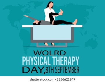 World Physical Therapy Day celebrated on 8th september template for poster and cards