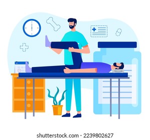 World physical therapy day, medical health checking vector illustration