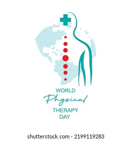 World physical therapy day poster concept svg