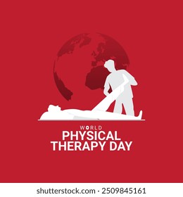 World Physical Therapy Day, September 8th Typography Template Vector, World Physiotherapy (PT) Day.  World Physical Therapy Day Creative Banner Poster Social Media web Post Design.