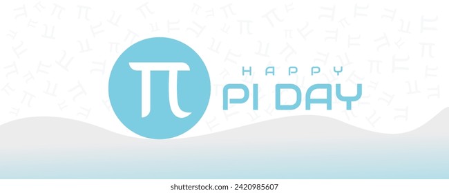 World pi day illustration with mathematical constants