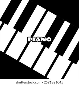 World Piano Day to celebrate on March 29th. Piano keys on black background. Musician event banner.