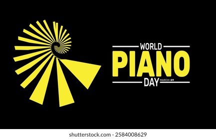World piano day is celebrated in March. This holiday-themed design is perfect for backgrounds, banners, greeting cards, posters with text inscription, Classic social media posts. vector