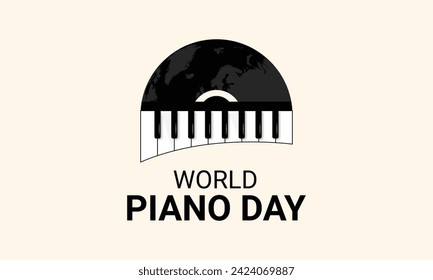 World piano day, world piano day march 29 vector illustration.