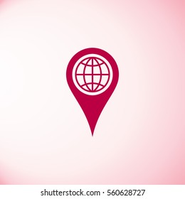 World and pin icon