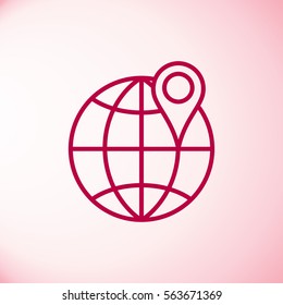 World and pin icon
