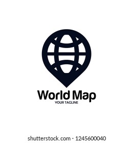 world pin logo