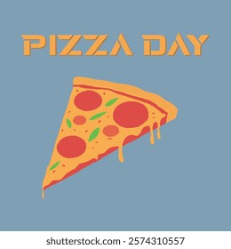 World Pizza Day Celebration Typography Design 
