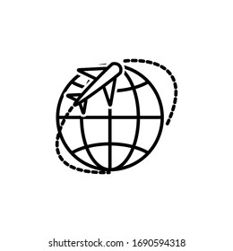 world plane transportation vector illustration
