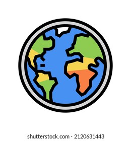 world planet color icon vector. world planet sign. isolated symbol illustration