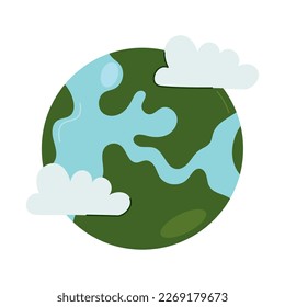 world planet earth with clouds