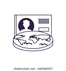 world planet earth with document id