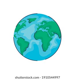 World Planet Earth Ecology Icon Vector Illustration Design