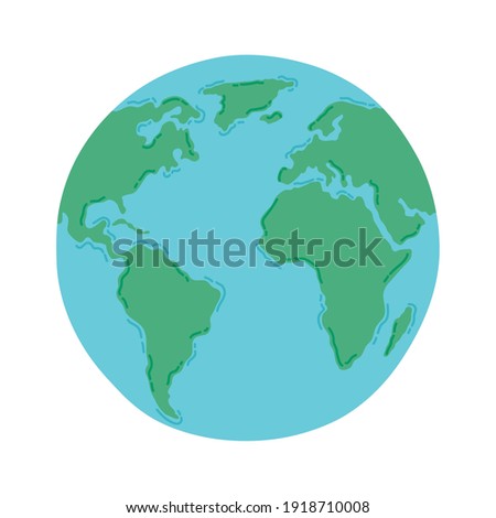 world planet earth ecology icon vector illustration design