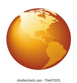World Planet Earth Golden