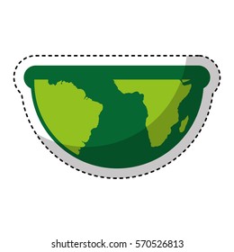 world planet earth with grass vector illustration design