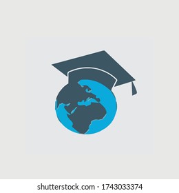 Earth Planet Hat Graduation Stock Vector (Royalty Free) 1044213613