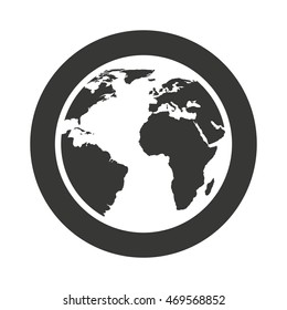 world planet earth icon vector isolated graphic