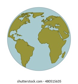 world planet earth icon vector illustration design