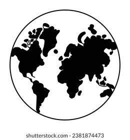 world planet earth icon vektor
