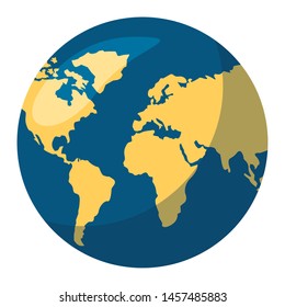 world planet earth isolated icon vector illustration design