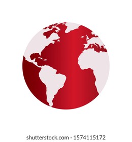 world planet earth isolated icon vector illustration design