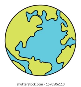 world planet earth isolated icon vector illustration design