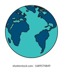 world planet earth isolated icon vector illustration design