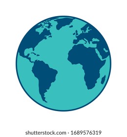 world planet earth isolated icon vector illustration design