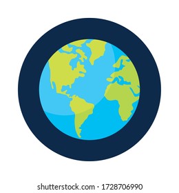 world planet earth isolated icon vector illustration design