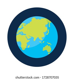 world planet earth isolated icon vector illustration design