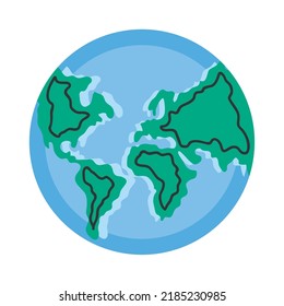 world planet earth isolated icon