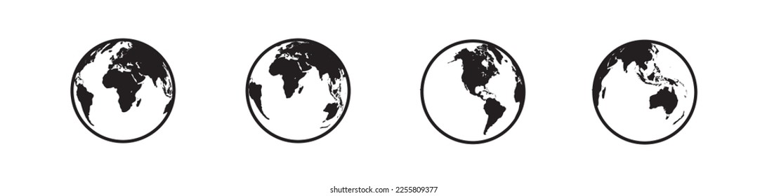 Welt Planet Erde einzeln Symbol Vektorgrafik Design 10 eps.
