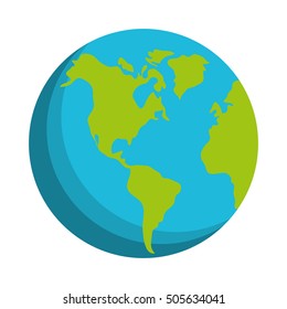 world planet earth isolated icon vector illustration design