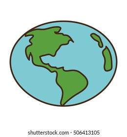 world planet earth isolated icon vector illustration design
