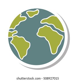 world planet earth isolated icon vector illustration design