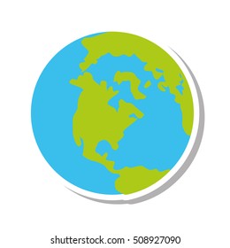 world planet earth isolated icon vector illustration design