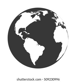 world planet earth isolated icon vector illustration design