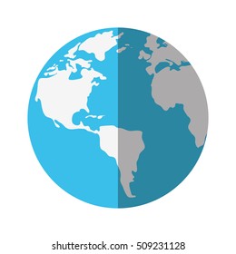 world planet earth isolated icon vector illustration design