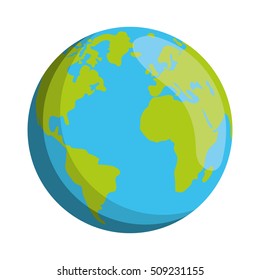 world planet earth isolated icon vector illustration design