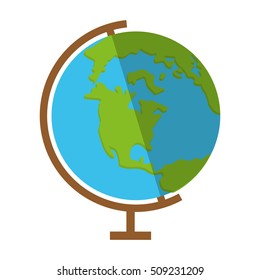 world planet earth isolated icon vector illustration design
