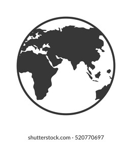 world planet earth isolated icon