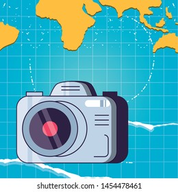world planet earth maps with camera 